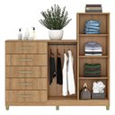 Ver imagem 5 de Cômoda Fellicci Chicago 2 Portas 5 Gavetas 3kg por Gaveta Mdp Marrom