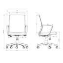 Ver imagem 6 de Cadeira de Escritório Giratória Stay Encosto em Tela Universal Base Nylon Assento Crepe Preto