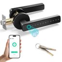 Ver imagem 2 de Fechadura Digital Eletronica App Bluetooth Porta Inteligente Biometria Senha Card Chaves Portao Segu