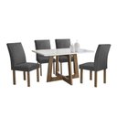 Ver imagem 2 de Conjunto Mesa Arizona 120cm com 4 Cadeiras Canela Tampo Smart Plus com Vidro