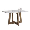 Ver mais imagens de Conjunto Mesa Arizona 120cm com 4 Cadeiras Canela Tampo Smart Plus com Vidro