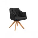 Ver imagem 1 de Poltrona Decorativa 1 Lugar Zara Pe Madeira Unidecor Preto