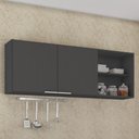 Ver imagem 1 de Armário de Cozinha Aéreo 150cm Pérola Z34 Preto - Mpozenato