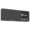 Ver imagem 3 de Armário de Cozinha Aéreo 150cm Pérola Z34 Preto - Mpozenato