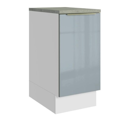 Balcão de Cozinha 40 Cm 1 Porta Branco/cinza Lux Madesa Branco/cinza