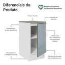Ver imagem 3 de Balcão de Cozinha 40 Cm 1 Porta Branco/cinza Lux Madesa Branco/cinza