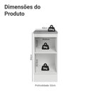 Ver imagem 2 de Balcão de Cozinha 40 Cm 1 Porta Branco/cinza Lux Madesa Branco/cinza