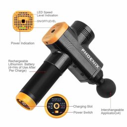 Pistola Massageadora Muscular Fisioterapia Phoenix A2 + Case - 6