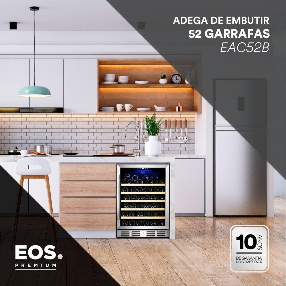 Adega Climatizada de Embutir 52 Garrafas Eos Premium Inox com Compressor Eac52b 220v - 4