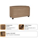 Ver imagem 5 de Baú Organizador para Quarto Multiuso Marrom/Champagne