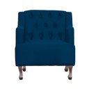 Ver imagem 5 de Kit 2 Poltronas Estofada para Hall de Entrada Genesis Suede Azul Marinho - Lm Decor