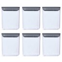 Ver imagem 1 de Conjunto 6 Potes Herméticos 1l Potes Pequenos Chumbo Porta Mantimentos Plasvale