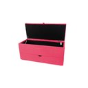 Ver imagem 2 de Recamier Puff Baú Sapateira e Gaveta 90 Cm para Cama de Solteiro - Rosa Pink