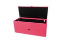 Ver imagem 2 de Recamier Puff Baú Sapateira e Gaveta 90 Cm para Cama de Solteiro - Rosa Pink