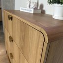 Ver imagem 7 de Cômoda para Quarto 3 Gavetas Luna Bege/Hanover/Dourado