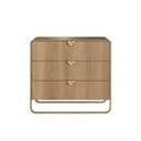 Ver imagem 4 de Cômoda para Quarto 3 Gavetas Luna Bege/Hanover/Dourado