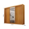 Guarda Roupa Casal 100% Mdf 3 Portas Correr com Espelho e 4 Gavetas Milano Leifer - 4