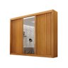Guarda Roupa Casal 100% Mdf 3 Portas Correr com Espelho e 4 Gavetas Milano Leifer - 6