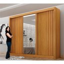 Ver imagem 5 de Guarda Roupa Casal 100% Mdf 3 Portas Correr com Espelho e 4 Gavetas Milano Leifer