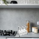 Ver imagem 3 de Kit 2 Suportes Porta Taças de Vinho Preto 16x27cm Aramado de Mesa Bancada