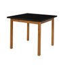 Conjunto Mesa de Jantar Base Madeira Maciça com 4 Cadeiras Elisa Ideal para Apartamenteo 90x90 Preto - 3