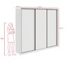 Guarda Roupa Casal 3 Portas de Correr 6 Gavetas 270,5cm Spazio 100% MDF Branco - 6