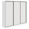 Guarda Roupa Casal 3 Portas de Correr 6 Gavetas 270,5cm Spazio 100% MDF Branco - 4