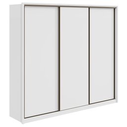 Guarda Roupa Casal 3 Portas de Correr 6 Gavetas 270,5cm Spazio 100% MDF Branco - 4 Guarda Roupa Casal 3 Portas de Correr 6 Gavetas 270,5cm Spazio 100% MDF Branco - 4