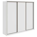 Ver imagem 4 de Guarda Roupa Casal 3 Portas de Correr 6 Gavetas 270,5cm Spazio 100% MDF Branco