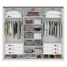 Guarda Roupa Casal 3 Portas de Correr 6 Gavetas 270,5cm Spazio 100% MDF Branco - 5