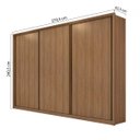 Ver imagem 4 de Guarda-Roupa Casal 3 Portas de Correr 6 Gavetas Spazio Lopas
