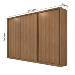 Guarda-Roupa Casal 3 Portas de Correr 6 Gavetas Spazio Lopas - 4 Guarda-Roupa Casal 3 Portas de Correr 6 Gavetas Spazio Lopas - 4