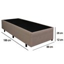 Ver imagem 5 de Cama Box Solteiro Sintético Sereneprime Bege 88x188x40