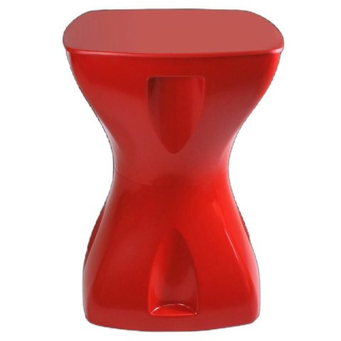 Mesa Vermelha Multiuso Design Moderno Mesa Lateral Apoio Decorativo para Piscina Jardim Varanda Sala
