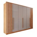 Ver imagem 1 de Guarda-Roupa Moscou Ripado Plus 6 Portas 6 Gavetas MDF