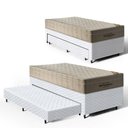 Ver imagem 1 de Cama Box com Colchão de Molas Ensacadas Ortobom Airtech Springpocket + Auxiliar Unique Solteiro 88cm