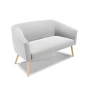 Ver imagem 1 de Namoradeira 02 Lugares Stella Suede Natural Cinza