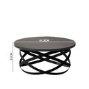 Ver imagem 4 de Mesa De Centro Pequena Industrial Onix Fosco 8045 JB Bechara
