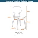 Ver imagem 4 de Kit 2 Cadeiras Vegas Cátia Estrutura em Plástico Polipropileno Preta Fratini