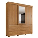 Ver imagem 1 de Guarda Roupa Londres 3 Portas 9 Gavetas 4 Prateleiras com Espelho - Benetil