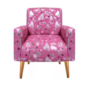Poltrona Nina Infantil Suede Estampado - Dominic Decor