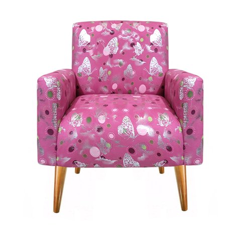 Poltrona Nina Infantil Suede Estampado - Dominic Decor