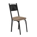 Ver imagem 4 de Conjunto Mesa de Jantar Tubular com 6 Cadeiras Malva Tampo Vidro 140cm 151 Sf Preto/rattan - Movelpo
