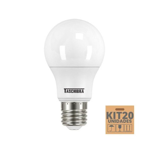 Kit 20 Lâmpadas Led Bulbo Tkl 17w Taschibra E27 Bivolt 3000k Quente