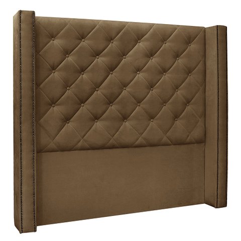 Cabeceira King 1,95m Vicenza Suede Caramelo - Pallazio