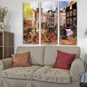 Trio em Tela Canvas Bicicletas em Amsterdam - 1,2 x 1 m - 1