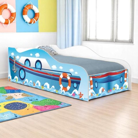 Cama Princesa Rosa Casinha Casa com Nichos