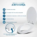 Ver imagem 3 de Assento Sanitário Victoria Azul Cobalto Para Louça Ideal Standard