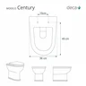 Assento Sanitário Century Creme Para Louça Deca - 5