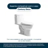 Assento Sanitário Century Creme Para Louça Deca - 4